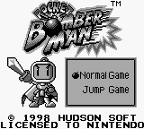 Pocket Bomber Man title screen for GameBoy